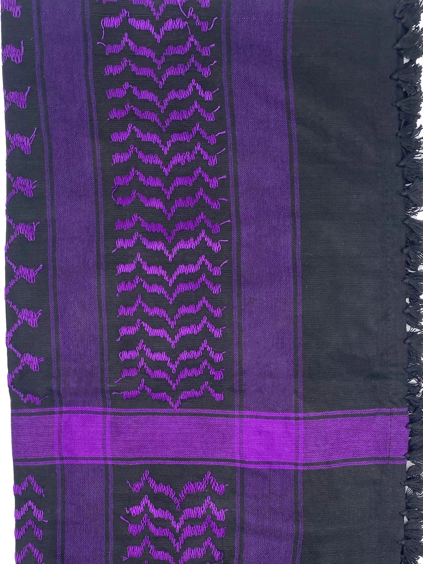 Authentique keffieh palestinien violet et noir