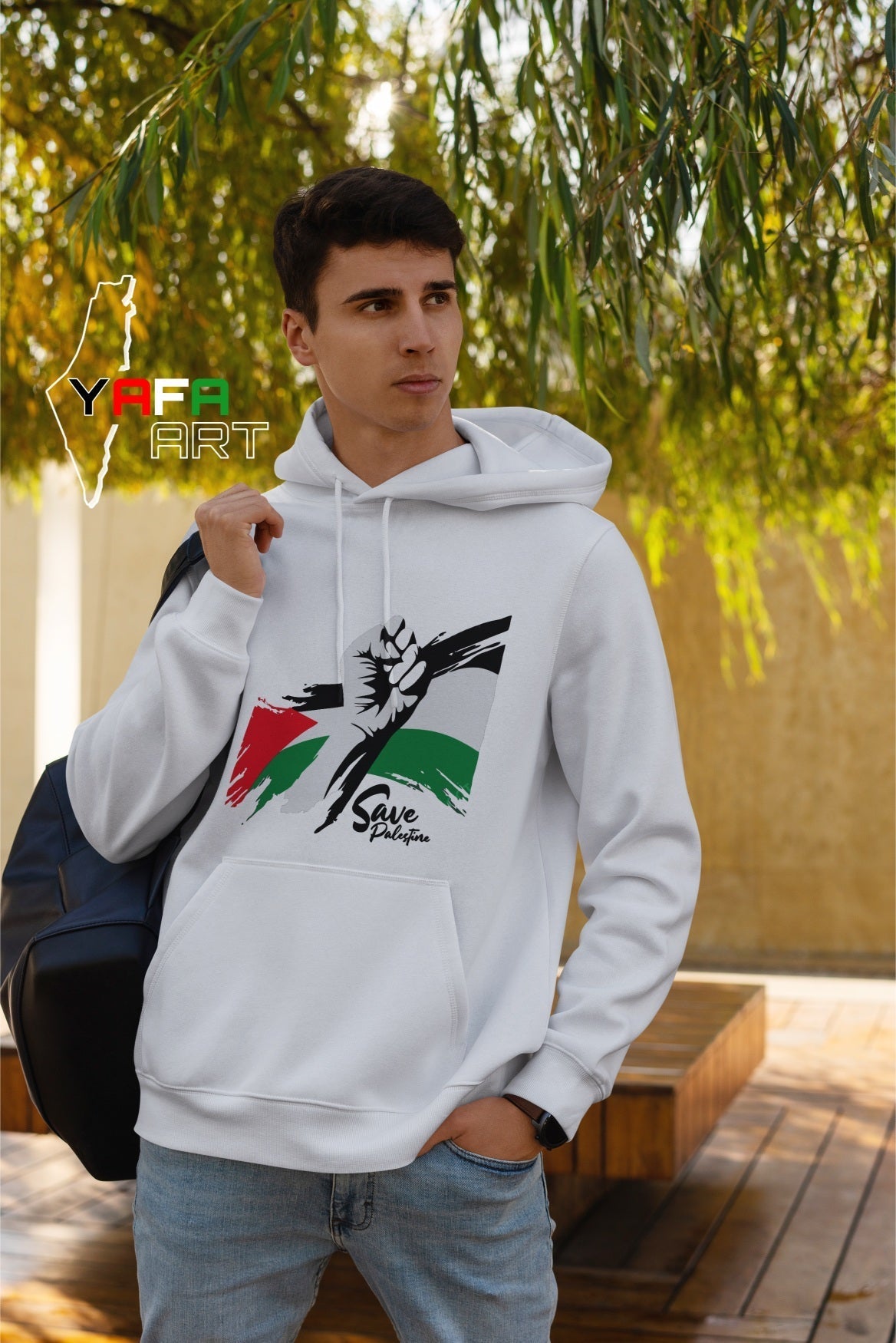 Unisex hoodie with a Palestinian design