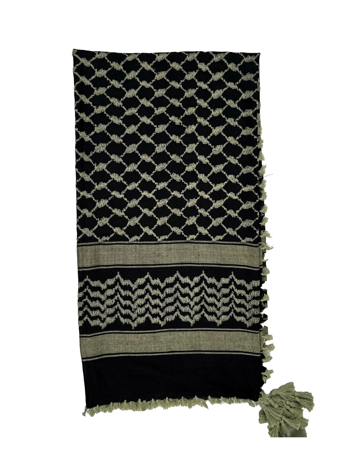 Black X Olive Palestinian Kuffiyeh