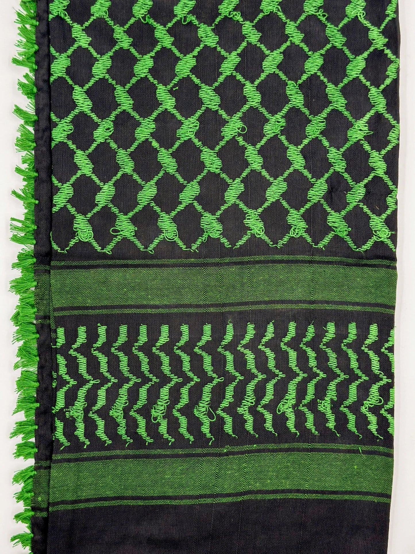 Authentic Green and Black Palestinian Keffiyeh