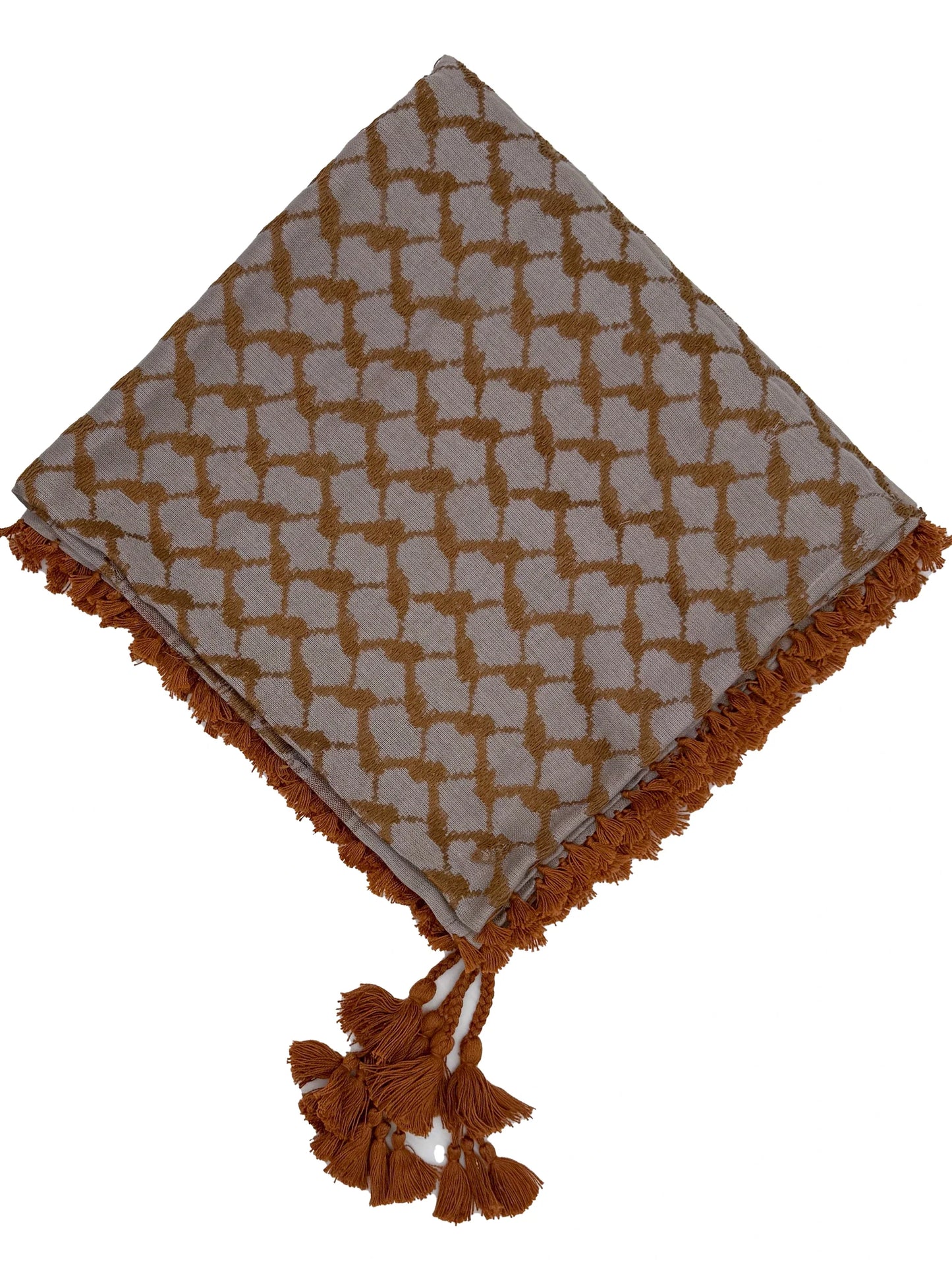 Kuffiyeh palestino beige y habano