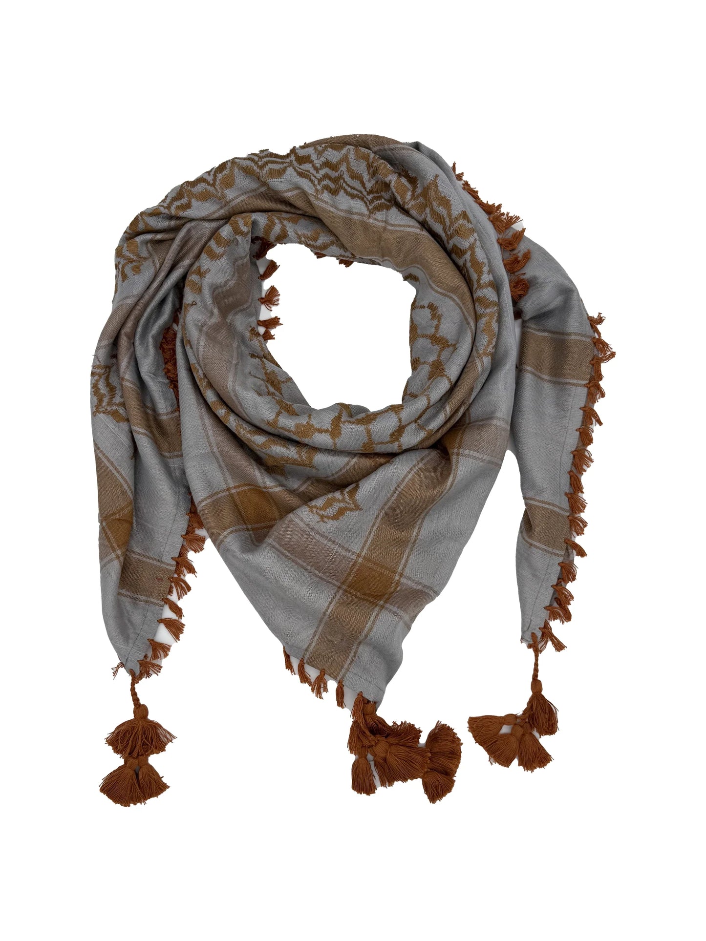 Kuffiyeh gris piedra y havan