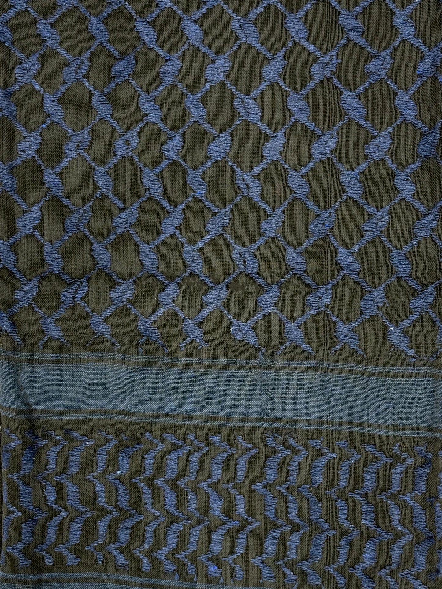 Black X Deep Navy Palestinian Kuffiyeh