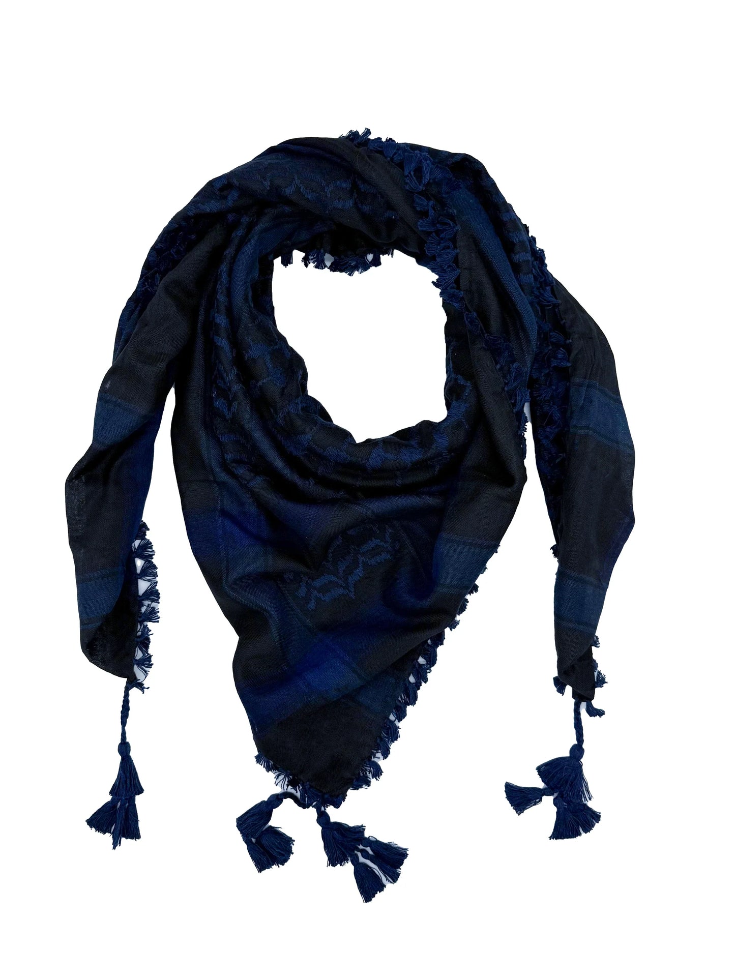 Kuffiyeh palestino negro y de la Marina Profunda