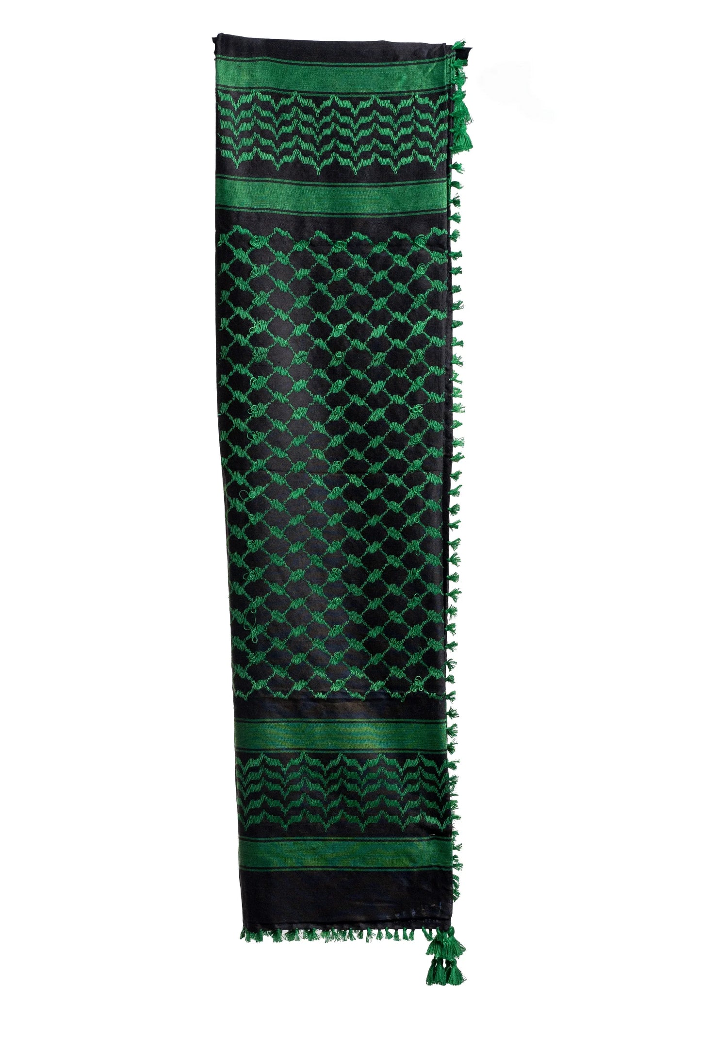 Authentic Green and Black Palestinian Keffiyeh