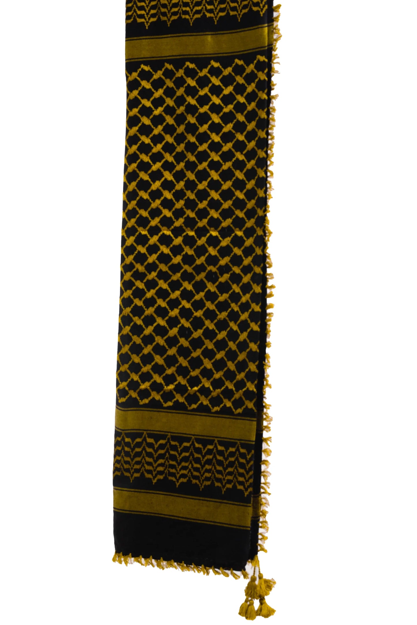 Luxurious Black and Gold Palestinian Kuffiyeh by YAFA ARTS