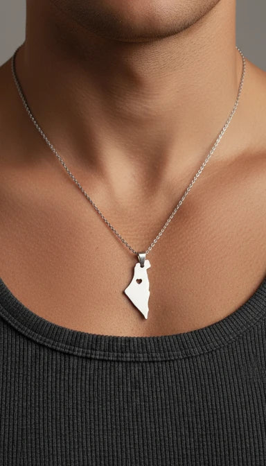 Collier Cœur de Palestine - Collection Love & Land