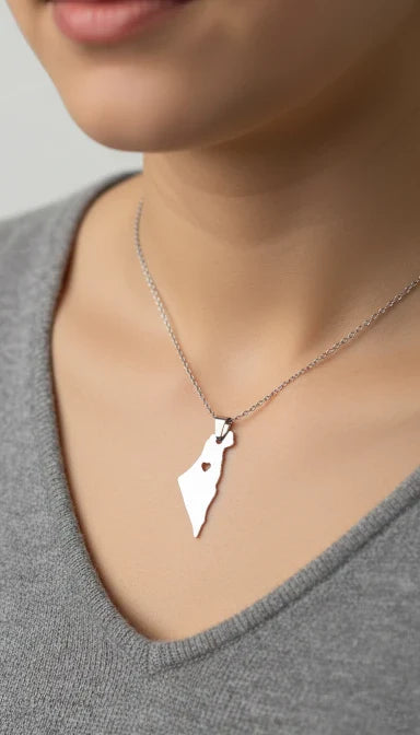 Collier Cœur de Palestine - Collection Love & Land