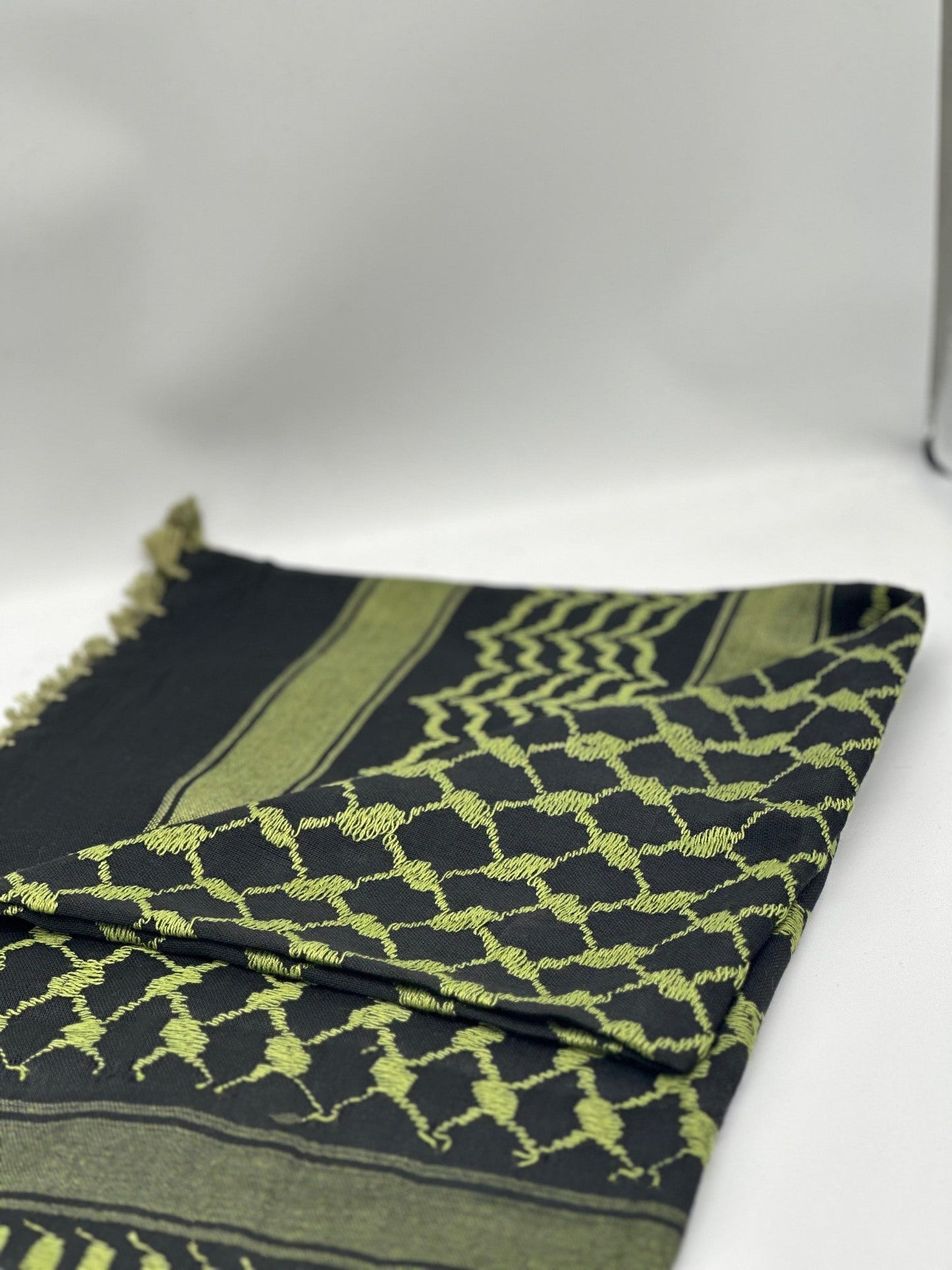 Black X Olive Green Palestinian Kuffiyeh