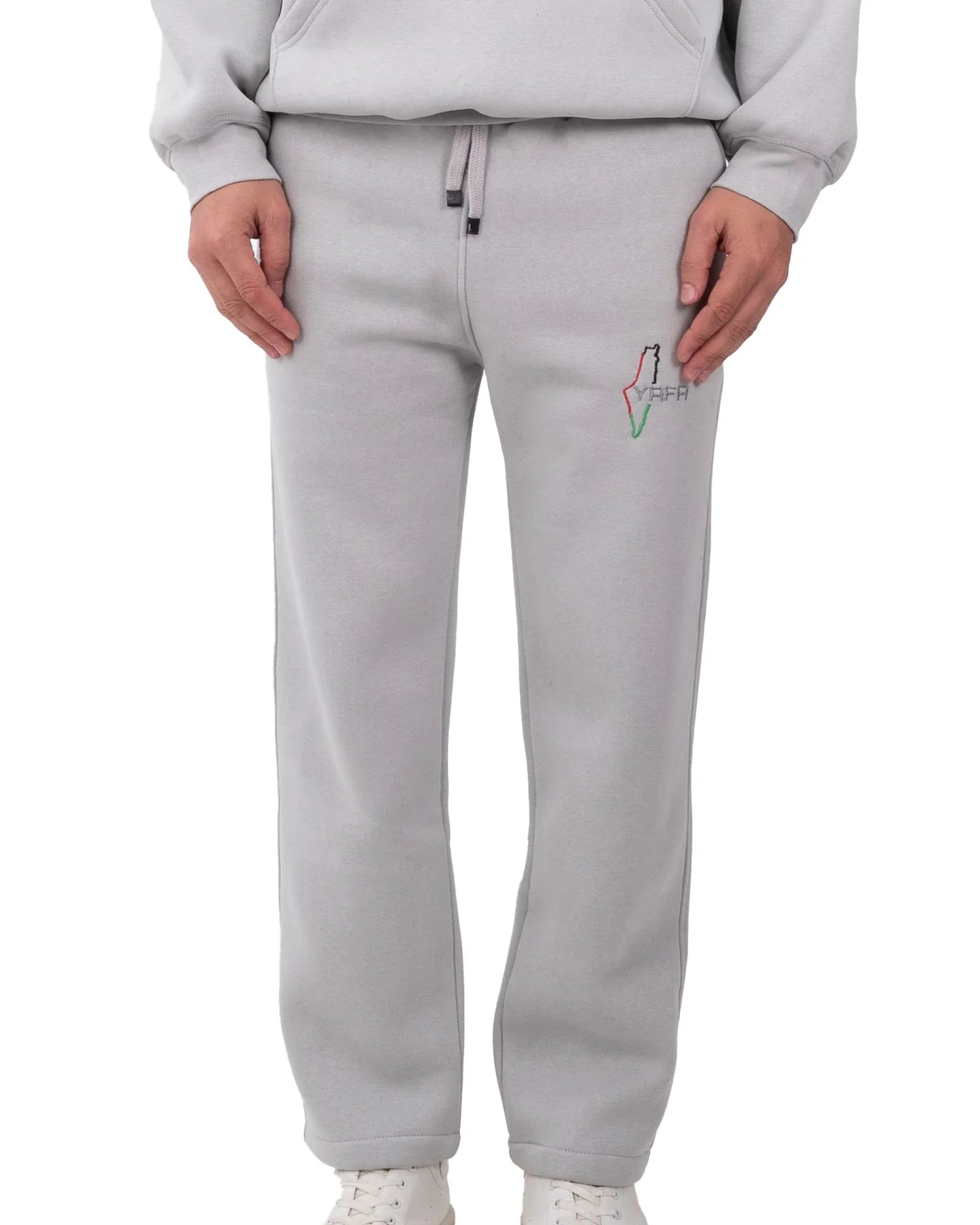 YAFA CLOUD GREY STITCHED SWEATPANTS – RESPECT EXISTENCE EDITION