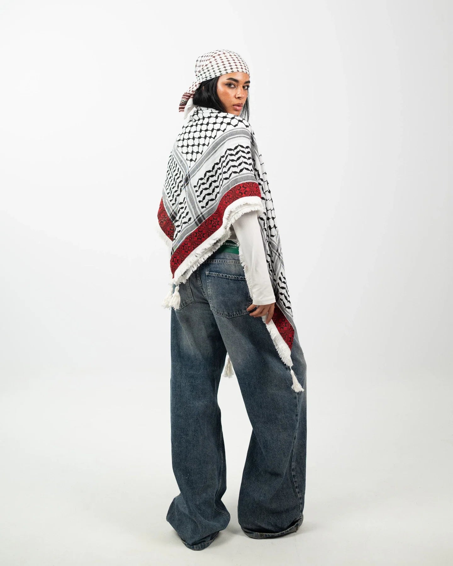 Embroidered Legacy – Gaza Red Palestinian Kuffiyeh