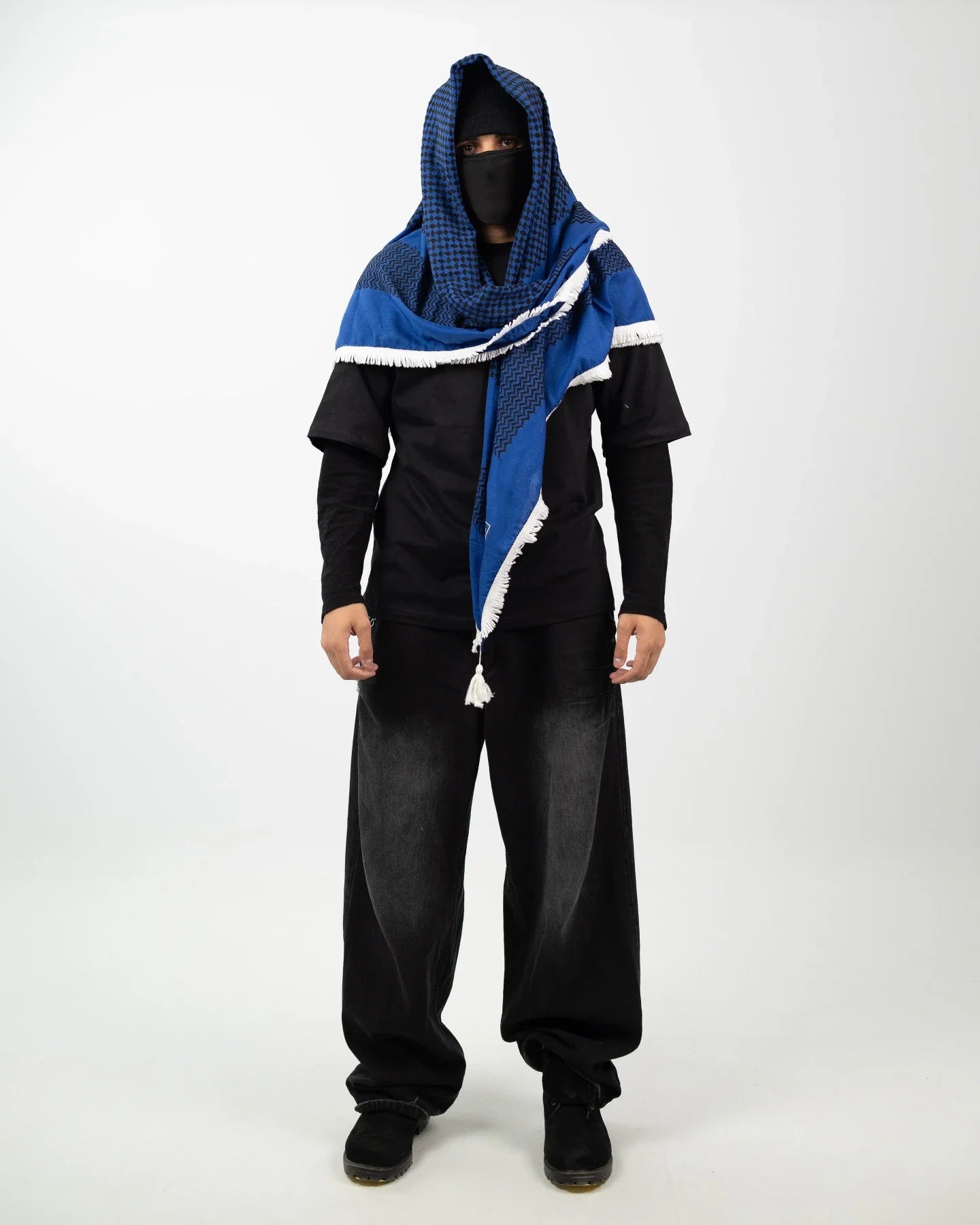 Blue-Black Premium Palestinian Kuffiyeh
