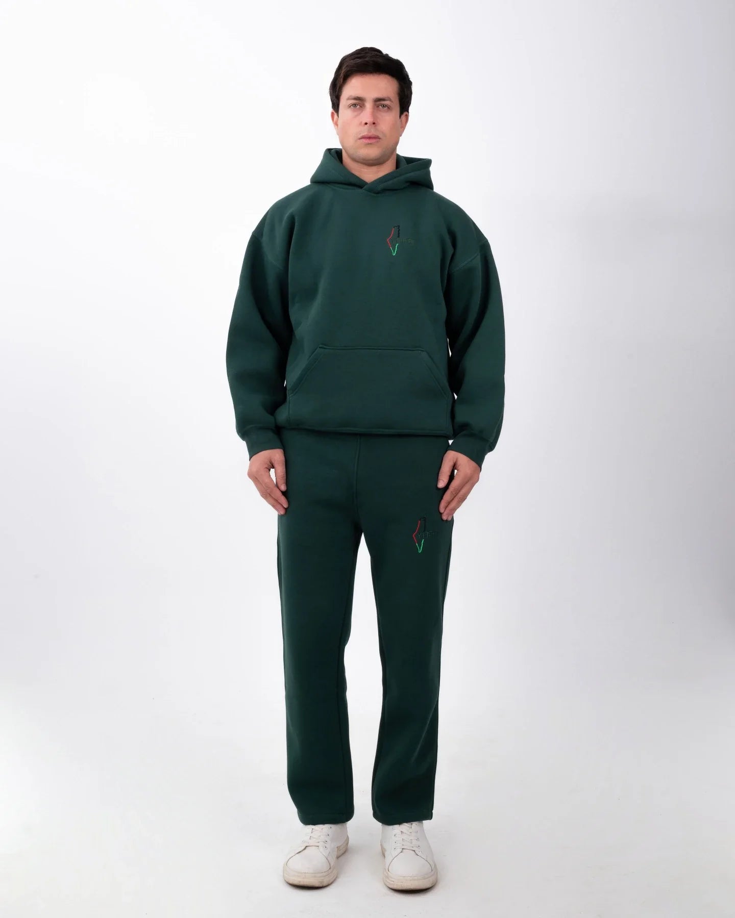 YAFA FOREST GREEN STITCHED HOODIE – RESPECT EXISTENCE EDITION