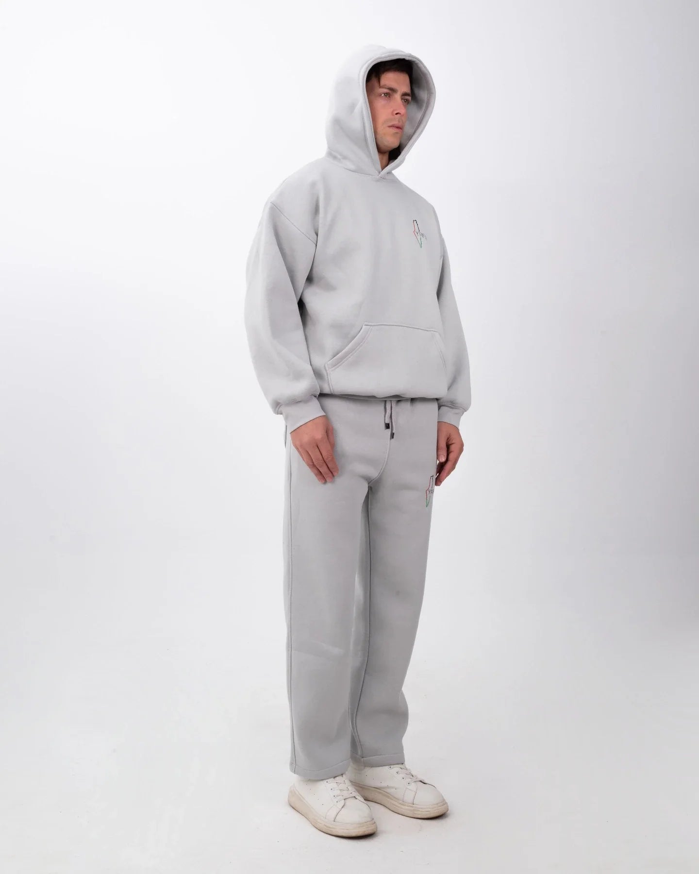 YAFA CLOUD GREY STITCHED HOODIE – RESPECT EXISTENCE EDITION