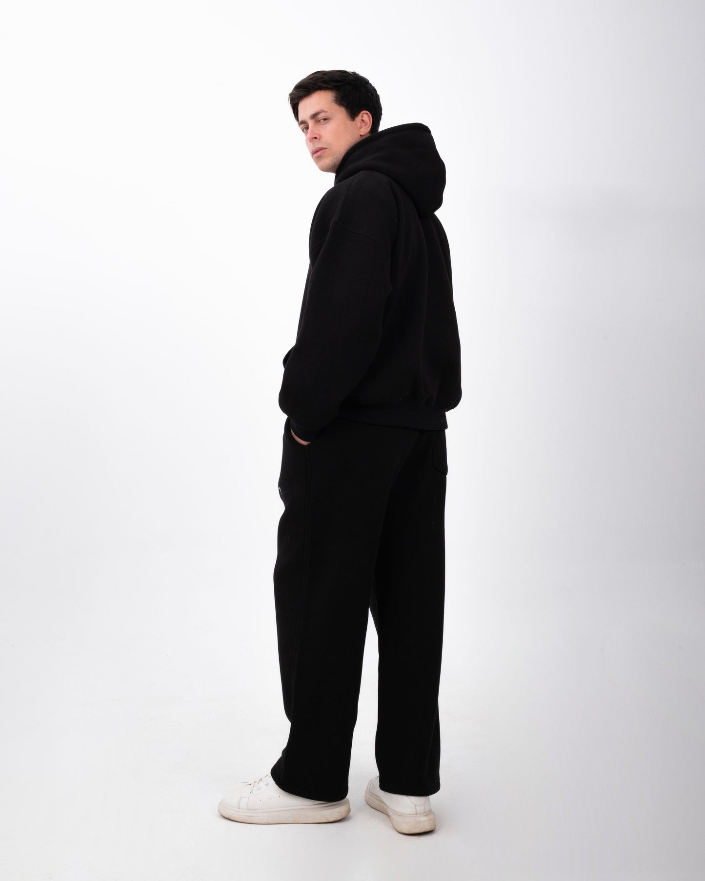YAFA MIDNIGHT BLACK STITCHED HOODIE – RESPECT EXISTENCE EDITION