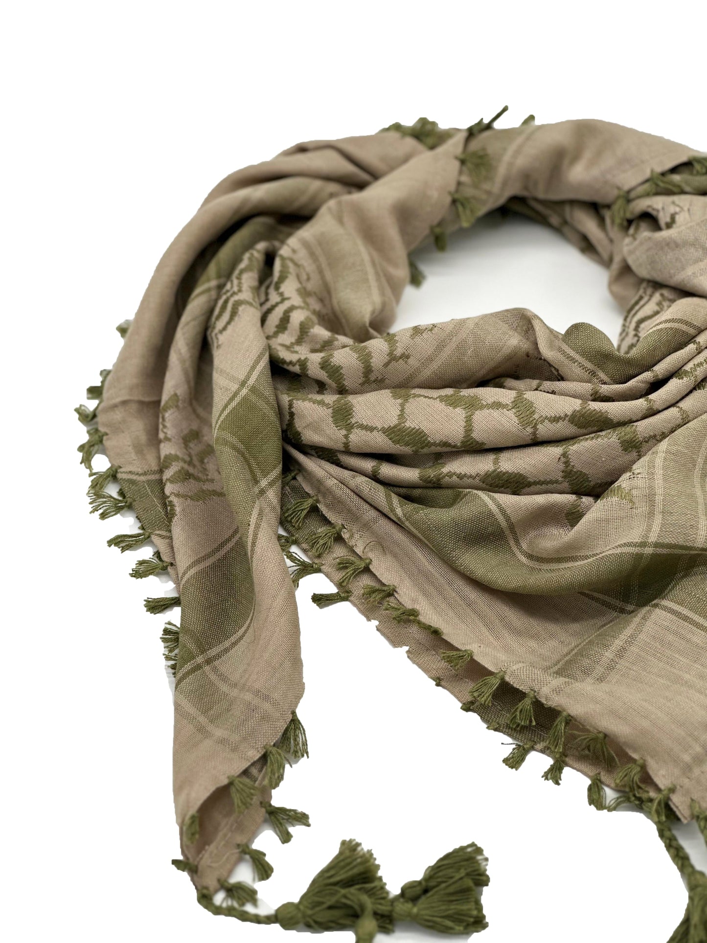 Kuffiyeh palestina de desierto y olivo de YAFA ARTS