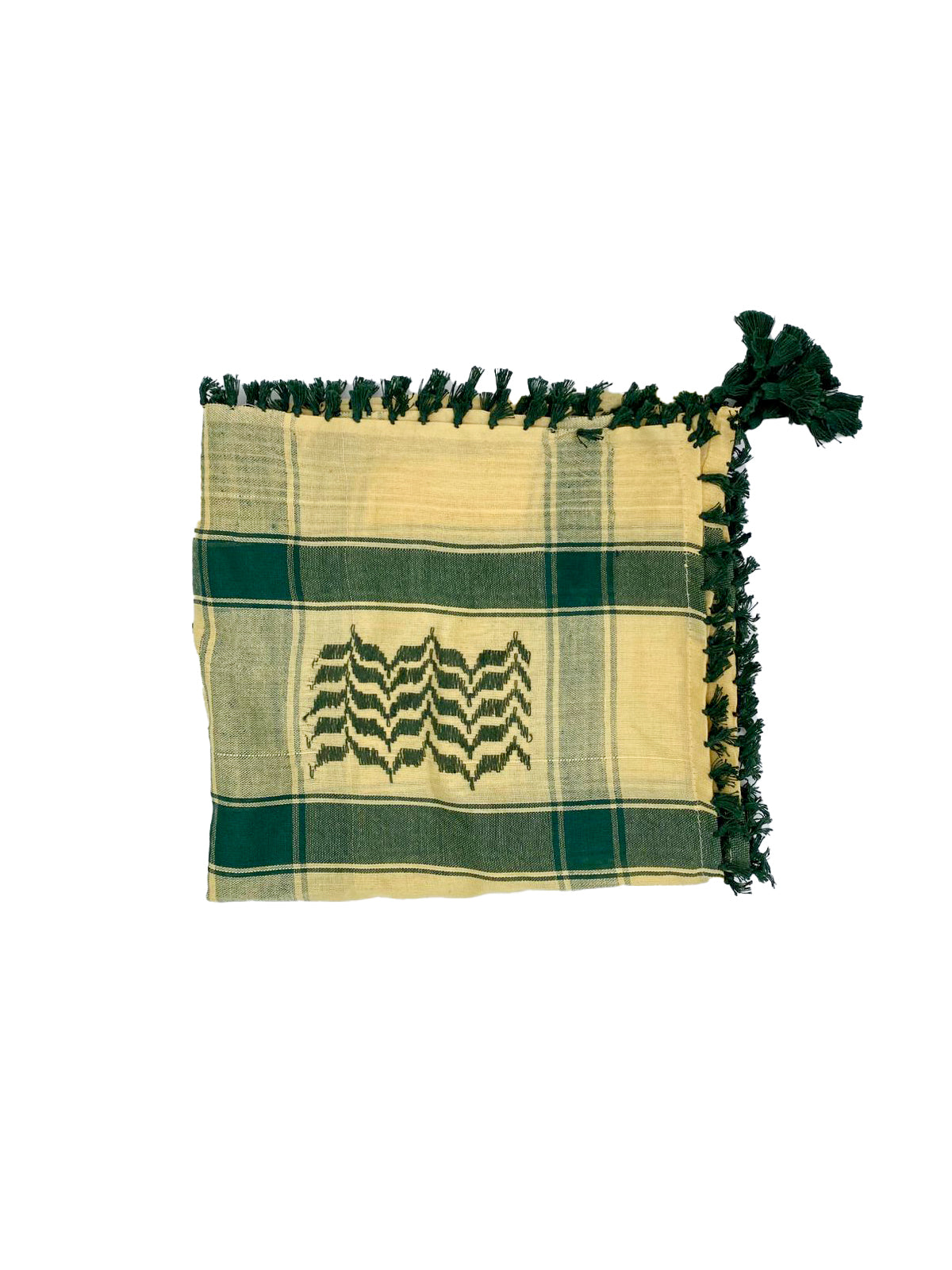 Sandy Yellow X Deep Green Palestinian Keffiyeh