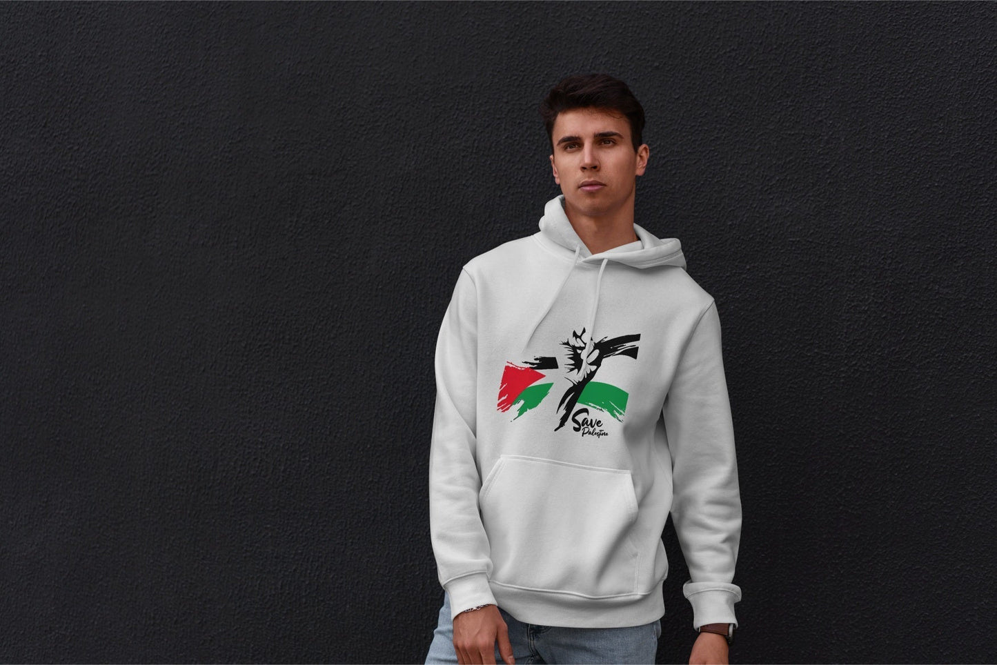 Unisex hoodie with a Palestinian design