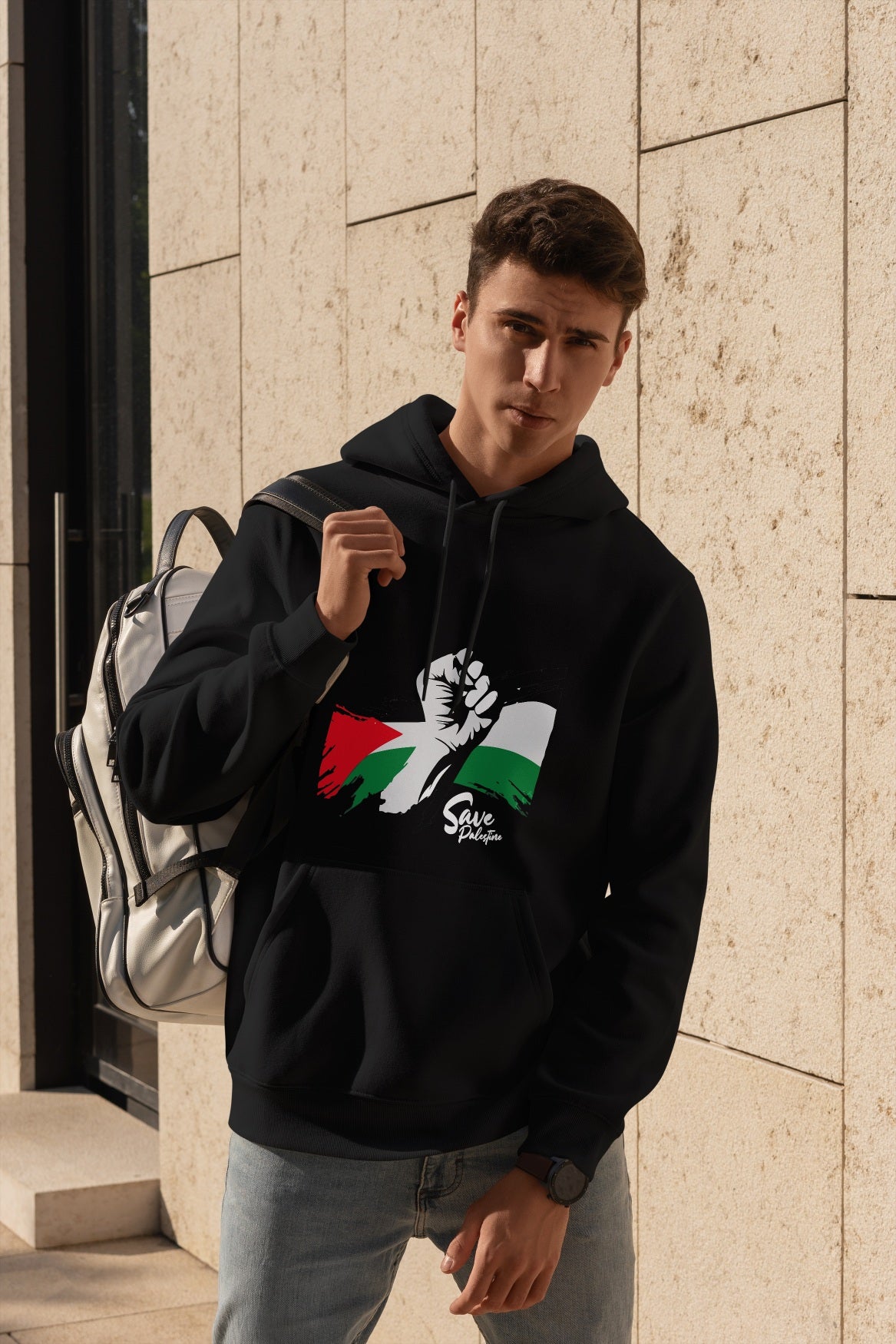 Unisex hoodie with a Palestinian design