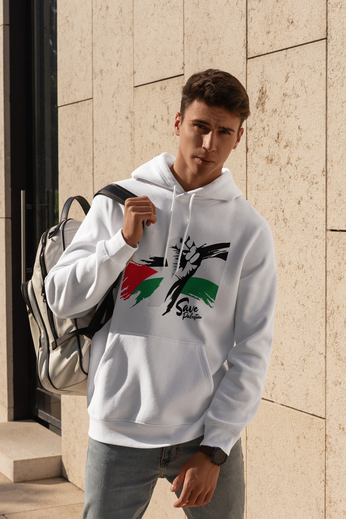 Unisex hoodie with a Palestinian design