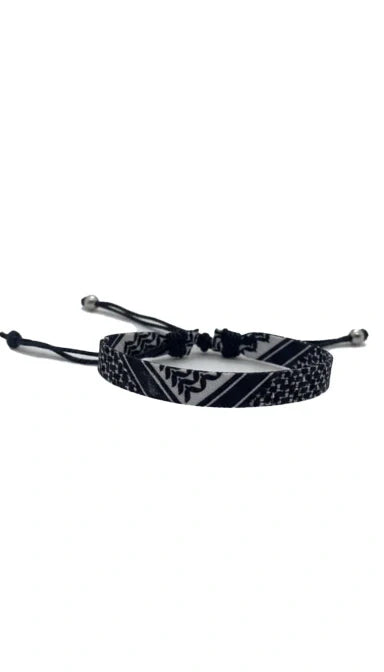 Keffiyeh Bracelet — Black & White