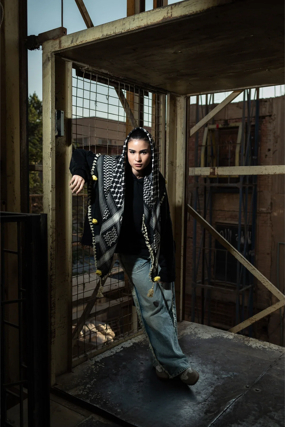 The Yellow Rose Kuffiyeh — Premium Handmade Edition