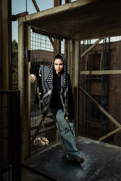 The Yellow Rose Kuffiyeh — Premium Handmade Edition