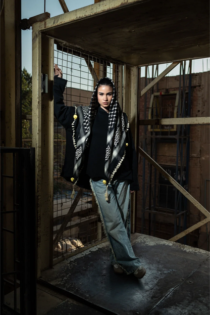 The Yellow Rose Kuffiyeh — Premium Handmade Edition