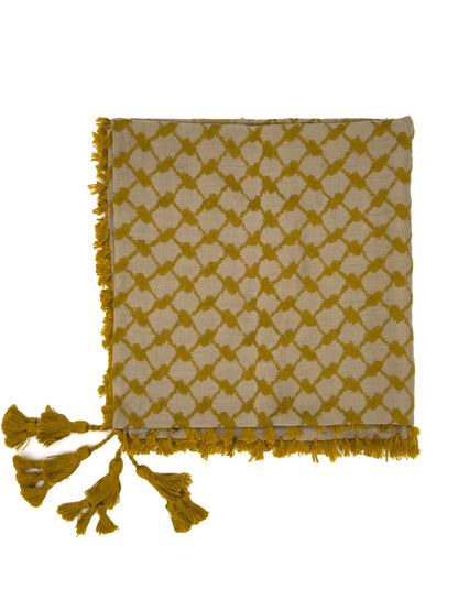 Kuffiyeh palestino beige y dorado
