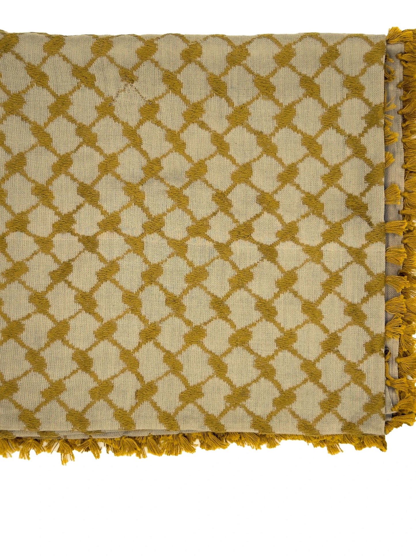 Kuffiyeh palestino beige y dorado