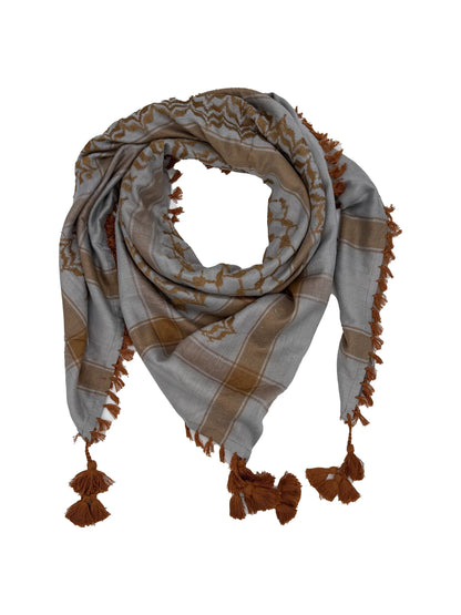 Kuffiyeh gris piedra y havan