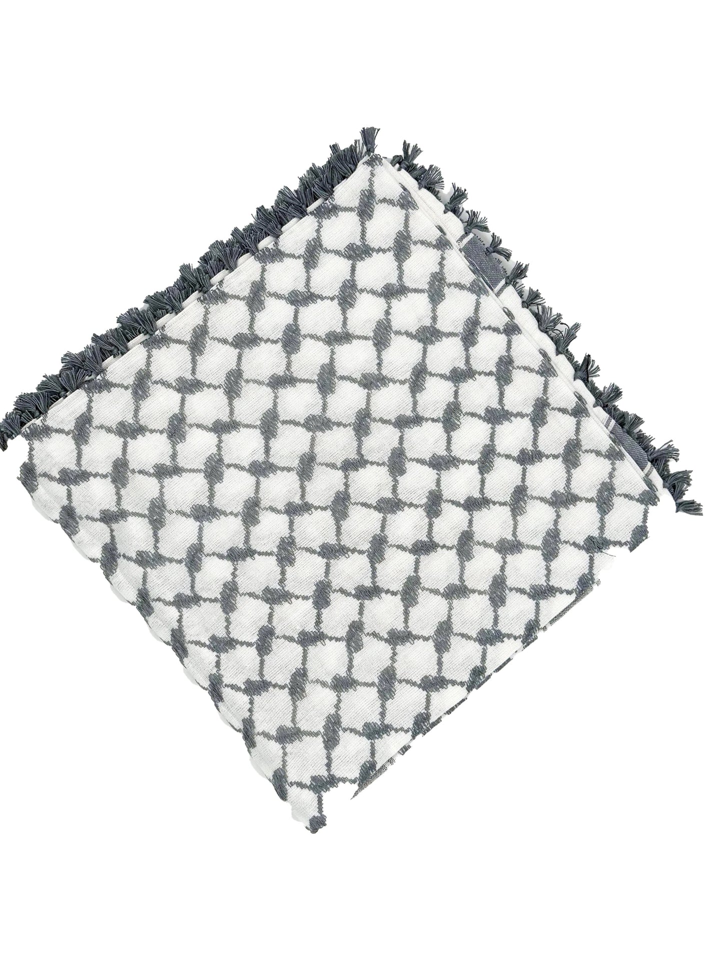 Kuffiyeh palestina plateada y blanca