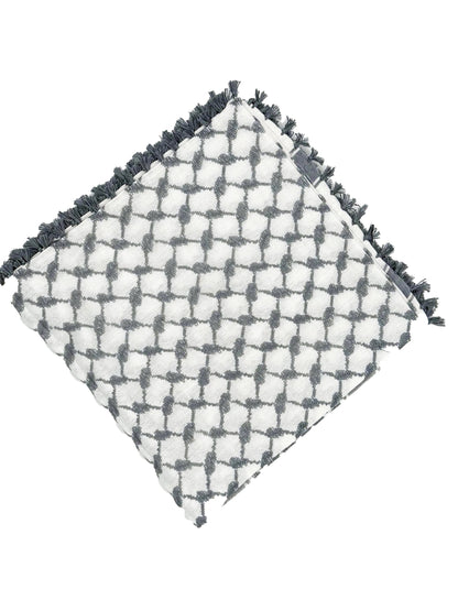 Kuffiyeh palestina plateada y blanca