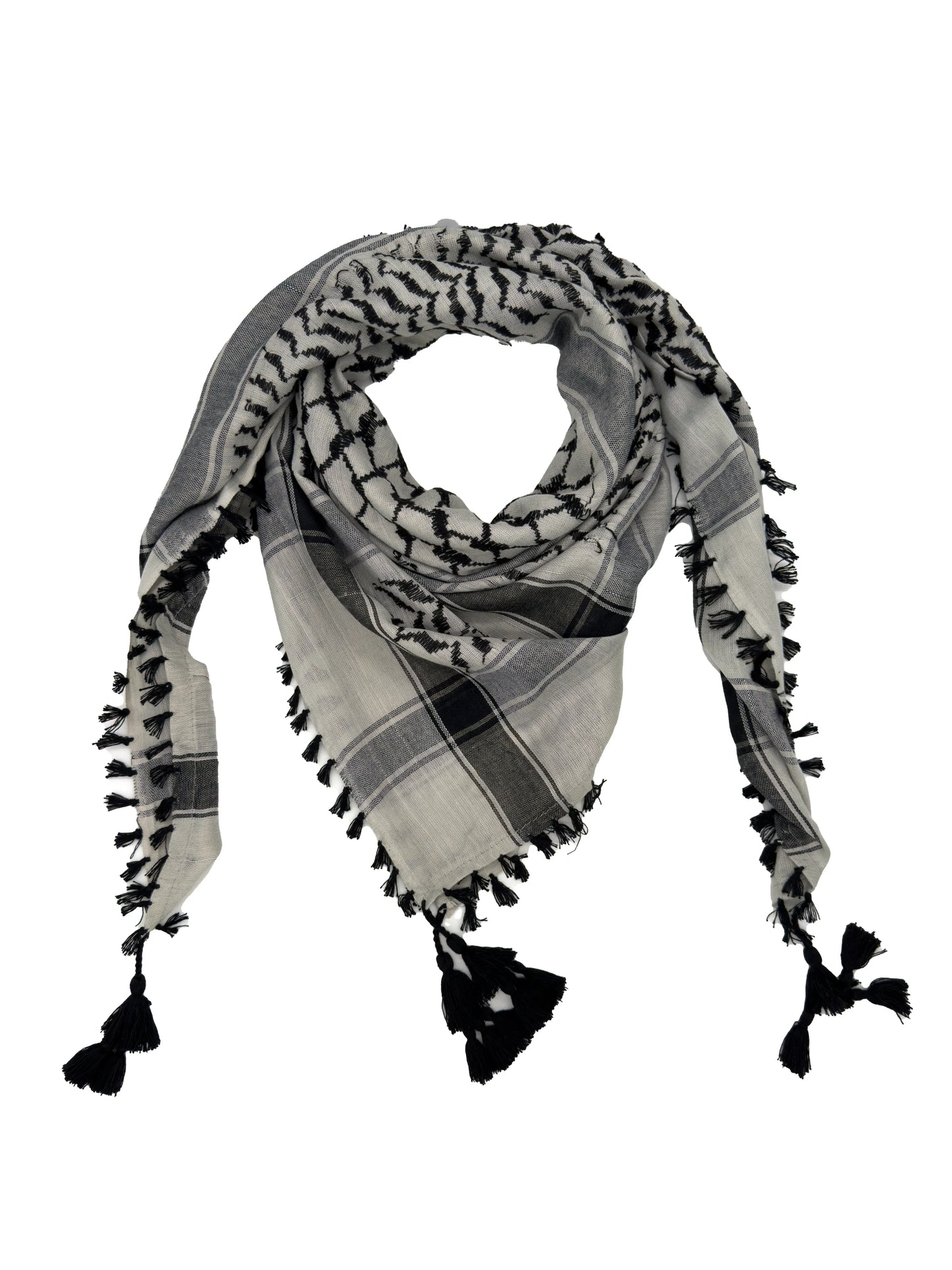 Silver X Black Palestinian Kuffiyeh