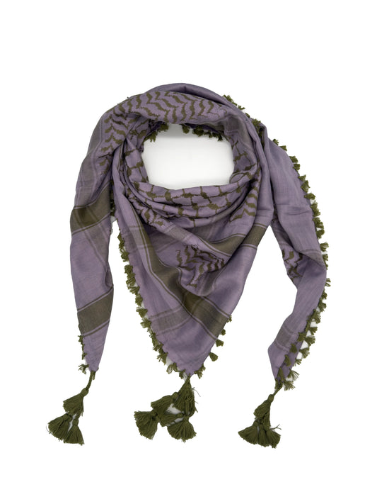 Light Purple x Olive Palestinian Kuffiyeh