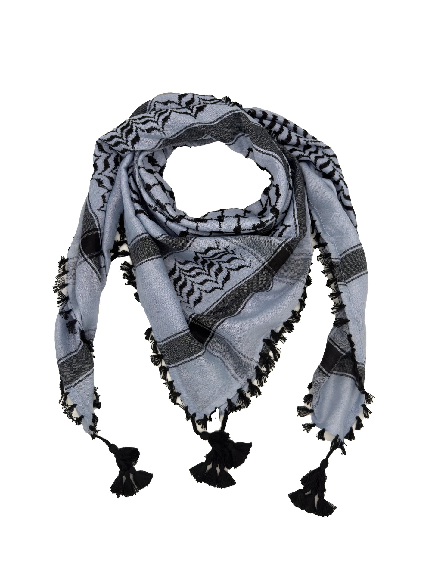 Dusty Blue X Black Palestinian Kuffiyeh