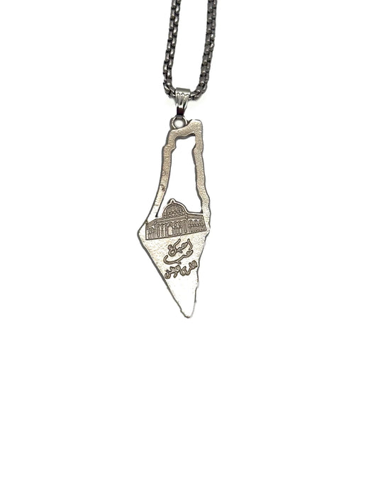 Al-Quds Lives – Palestine Outline Necklace