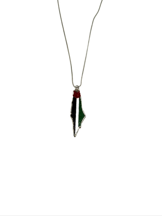 Flag of the Land – Palestine Map Necklace