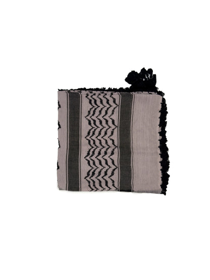 Silver x Black Palestinian Kuffiyeh