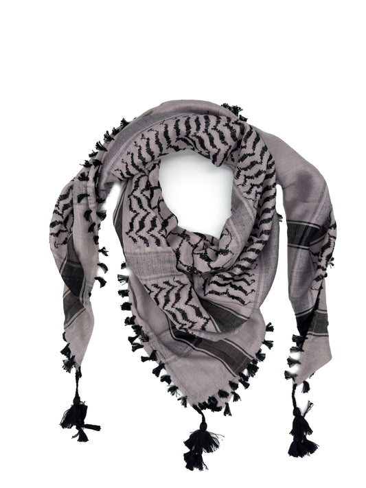 Silver x Black Palestinian Kuffiyeh