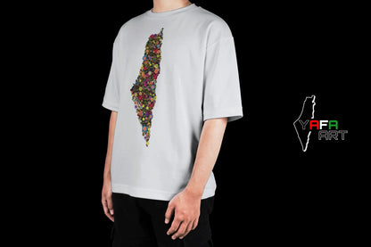 Unisex oversized T-shirt with a Palestinian logo