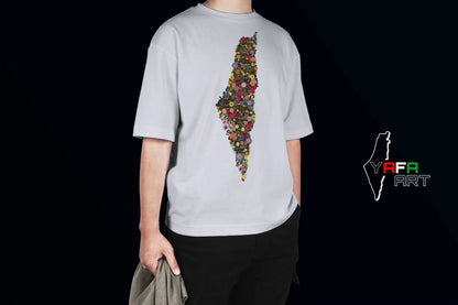 Unisex oversized T-shirt with a Palestinian logo