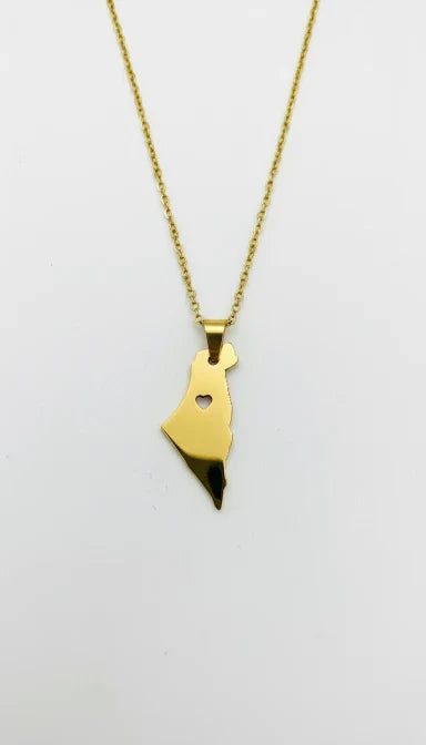 Collier Cœur de Palestine - Collection Love &amp; Land