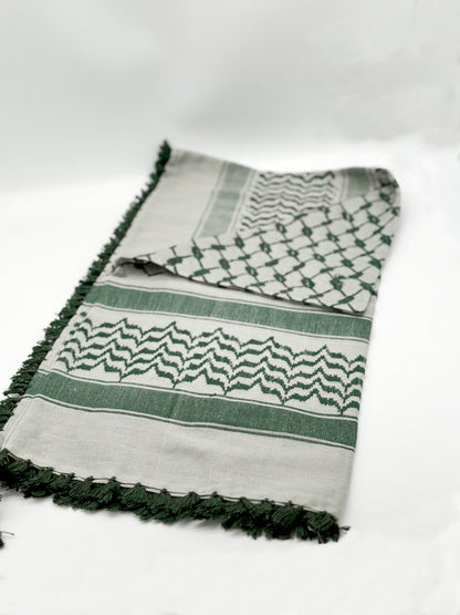 Silver X Green: Contemporary Palestinian Kuffiyeh