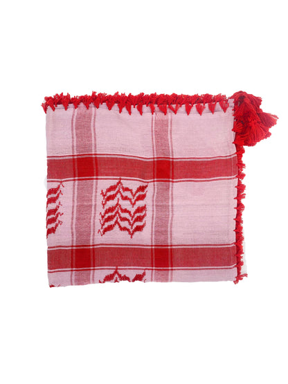 Soft Pink X Red Palestinian Kuffiyeh