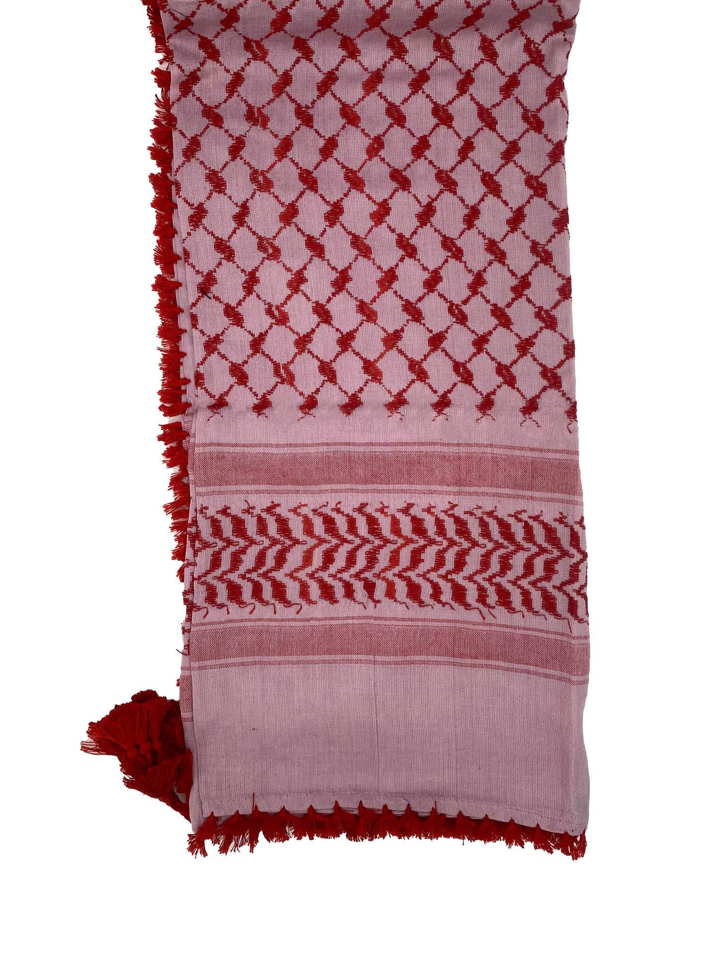 Soft Pink X Red Palestinian Kuffiyeh