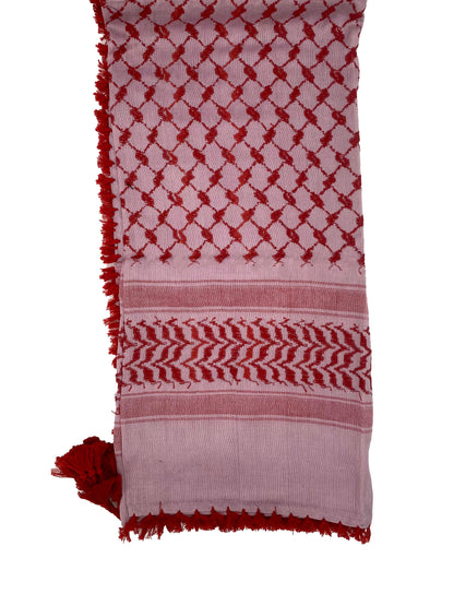 Soft Pink X Red Palestinian Kuffiyeh