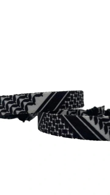 Keffiyeh Bracelet — Black & White