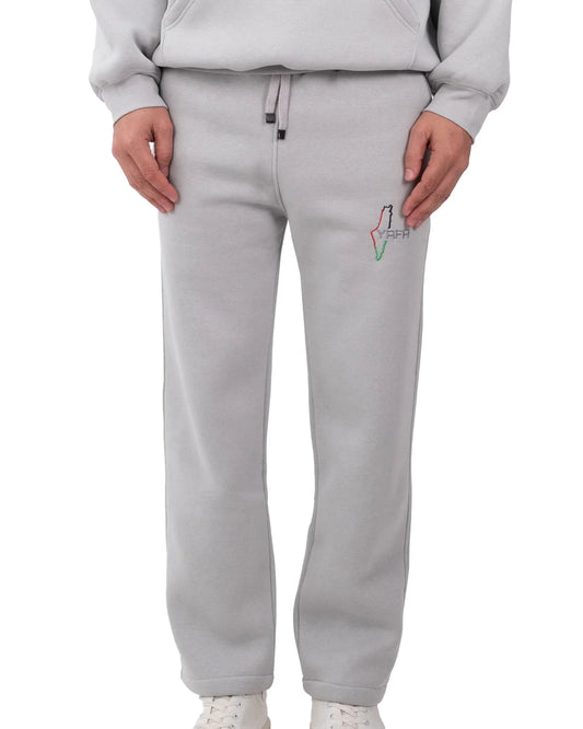 YAFA CLOUD GREY STITCHED SWEATPANTS – RESPECT EXISTENCE EDITION