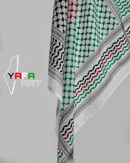 Palestine Flag Kuffiyeh — Yafa Originals